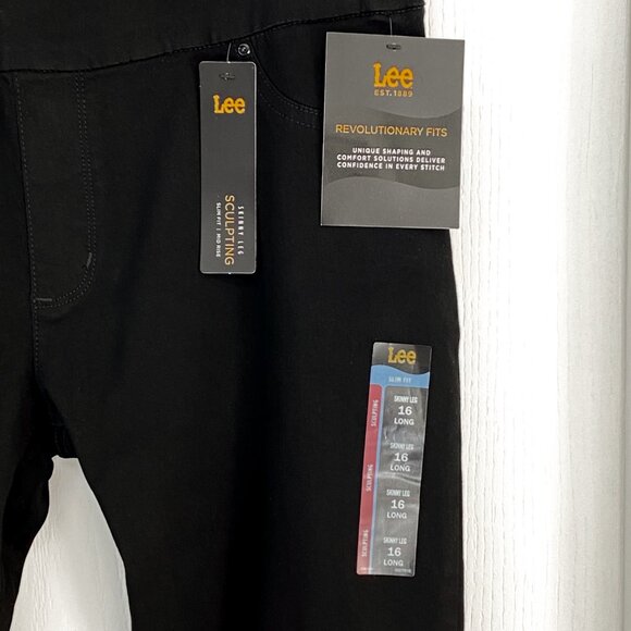 Lee - Sculpting - Slim Fit Skinny Mid-Rise Pull-On Jean - 16 Long - Picture 6 of 12